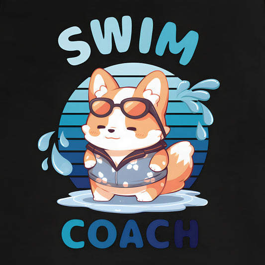 Swim Coach Teacher Corgi Gift T-Shirt