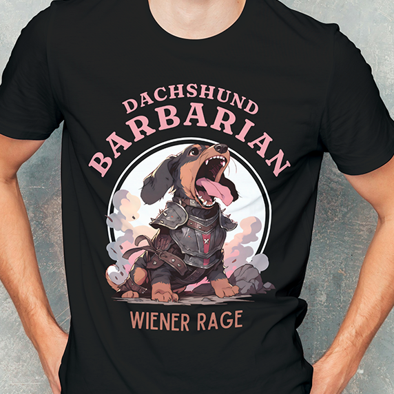 Dachshund Barbarian Wiener Rage T-Shirt