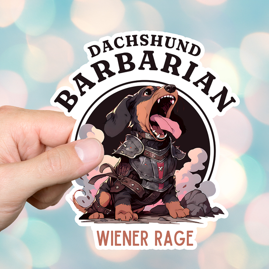 Dachshund DND Barbarian Sticker