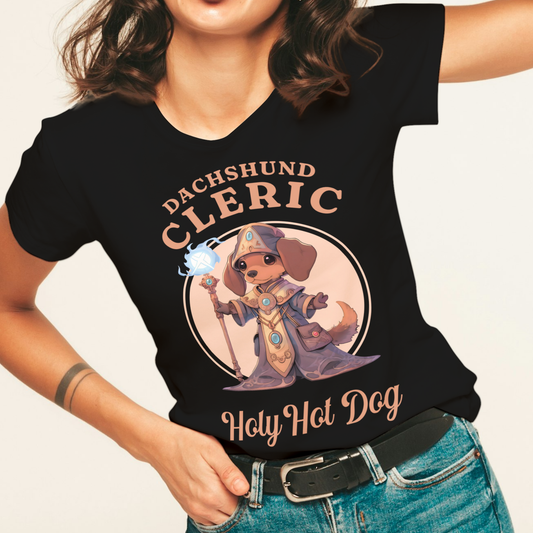 Dachshund Cleric Holy Hot Dog T-Shirt