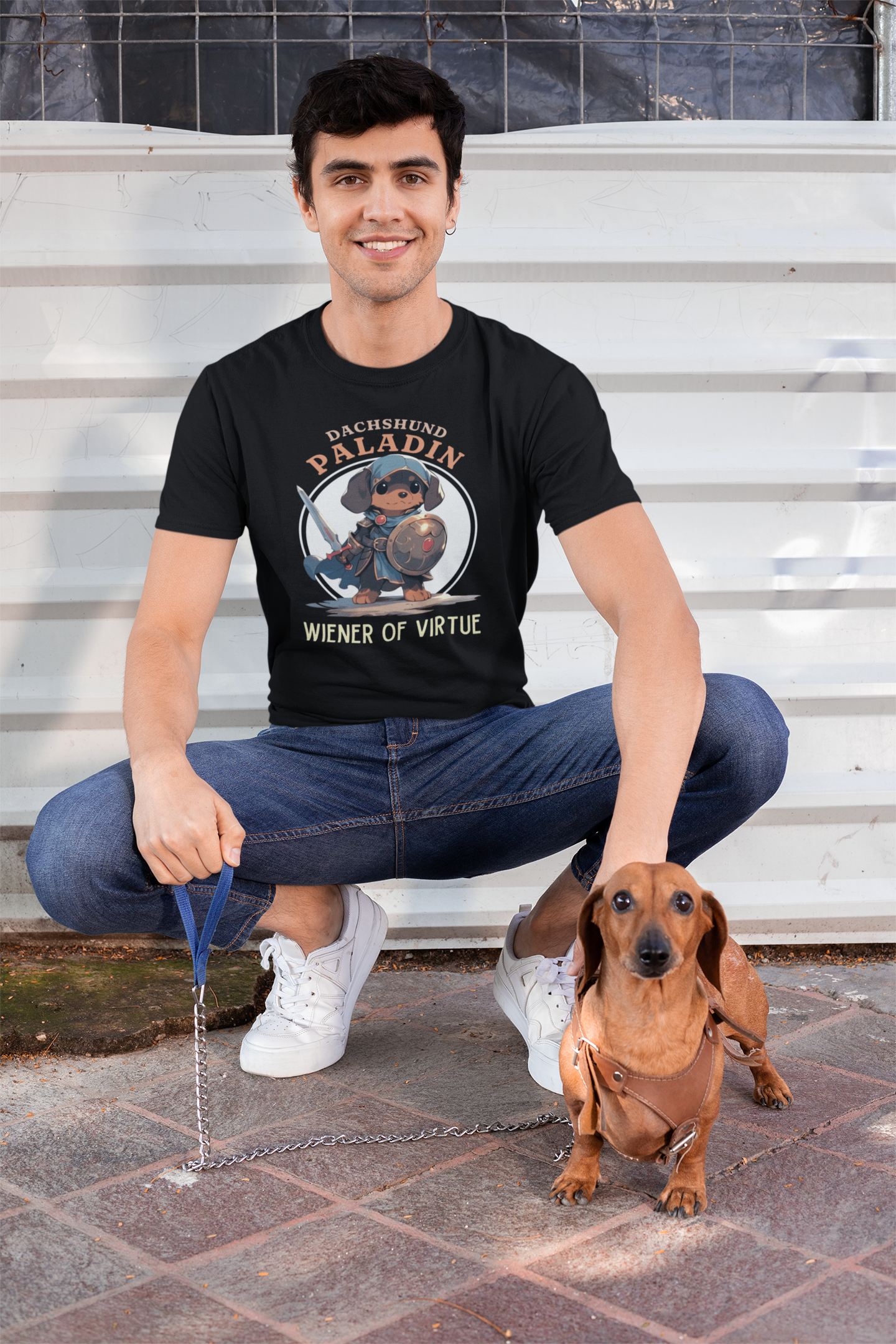 Dachshund Paladin Wiener of Virtue T-Shirt