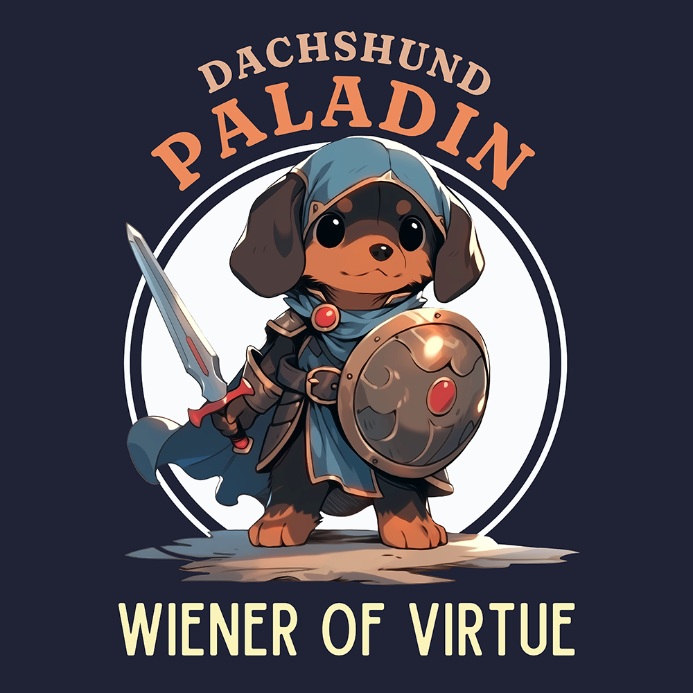 Dachshund Paladin Wiener of Virtue T-Shirt