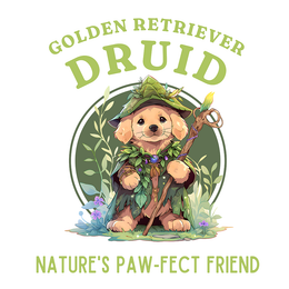 Golden Retriever DND Druid T-Shirt