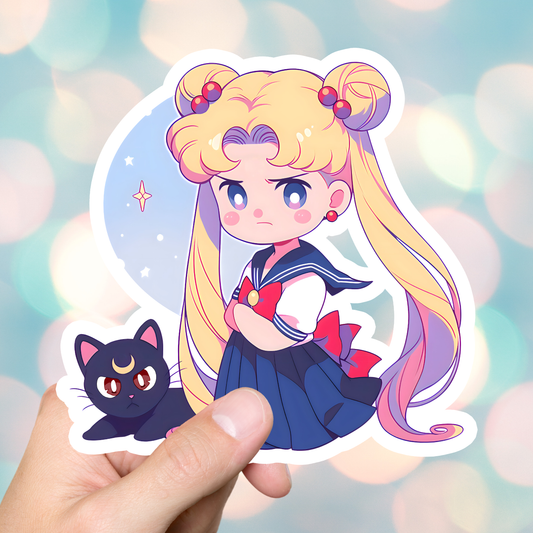 Judging Sailor Moon and Luna Sticker