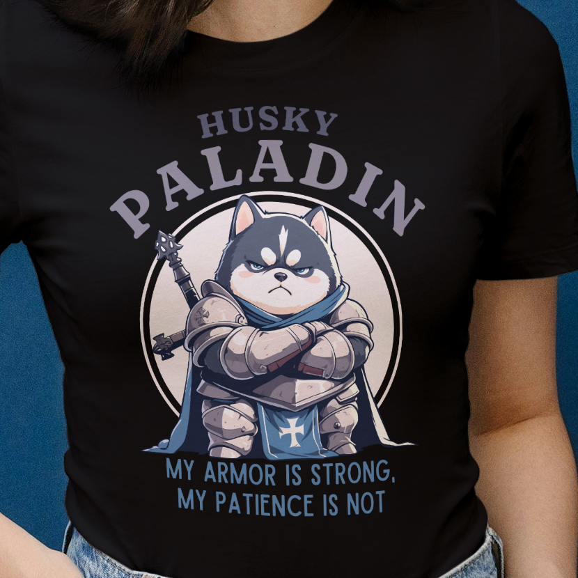 Husky Paladin No Patience T-Shirt