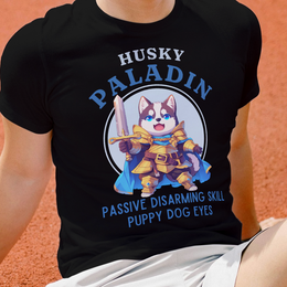 Husky Paladin Puppy Dog Eyes T-Shirt