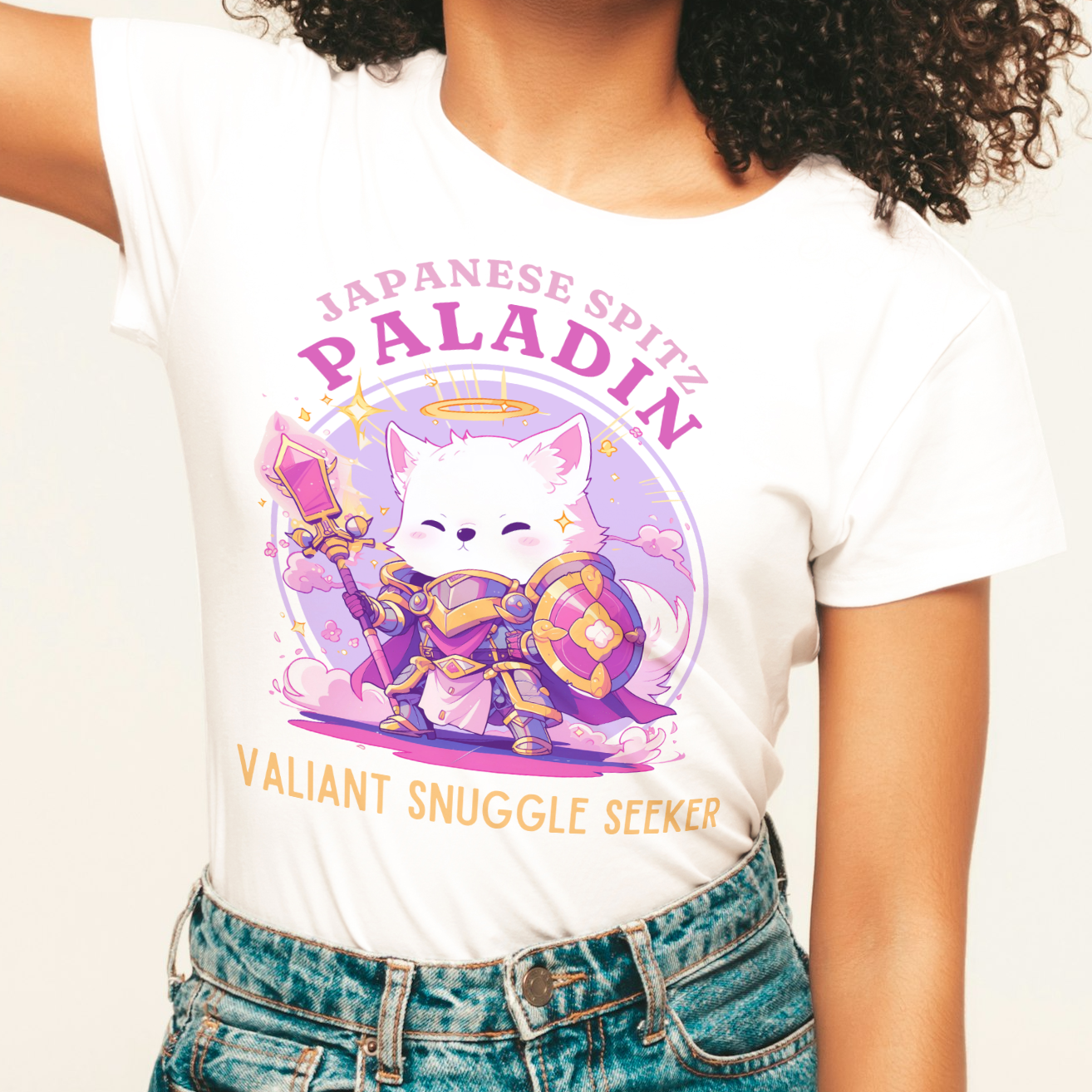 Japanese Spitz DND Paladin T-Shirt