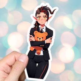 Cute Karlach Teddybear Sticker