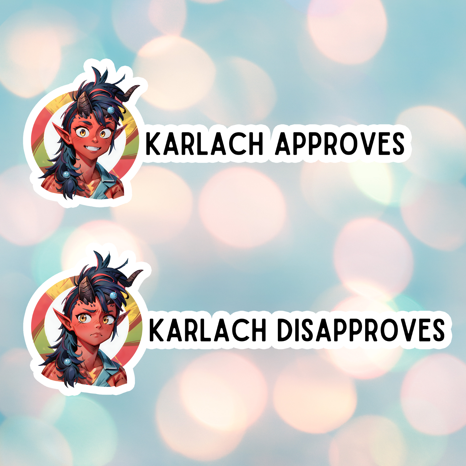 Karlach Approves & Disapproves Sticker