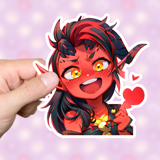 Cute Karlach Love Sticker