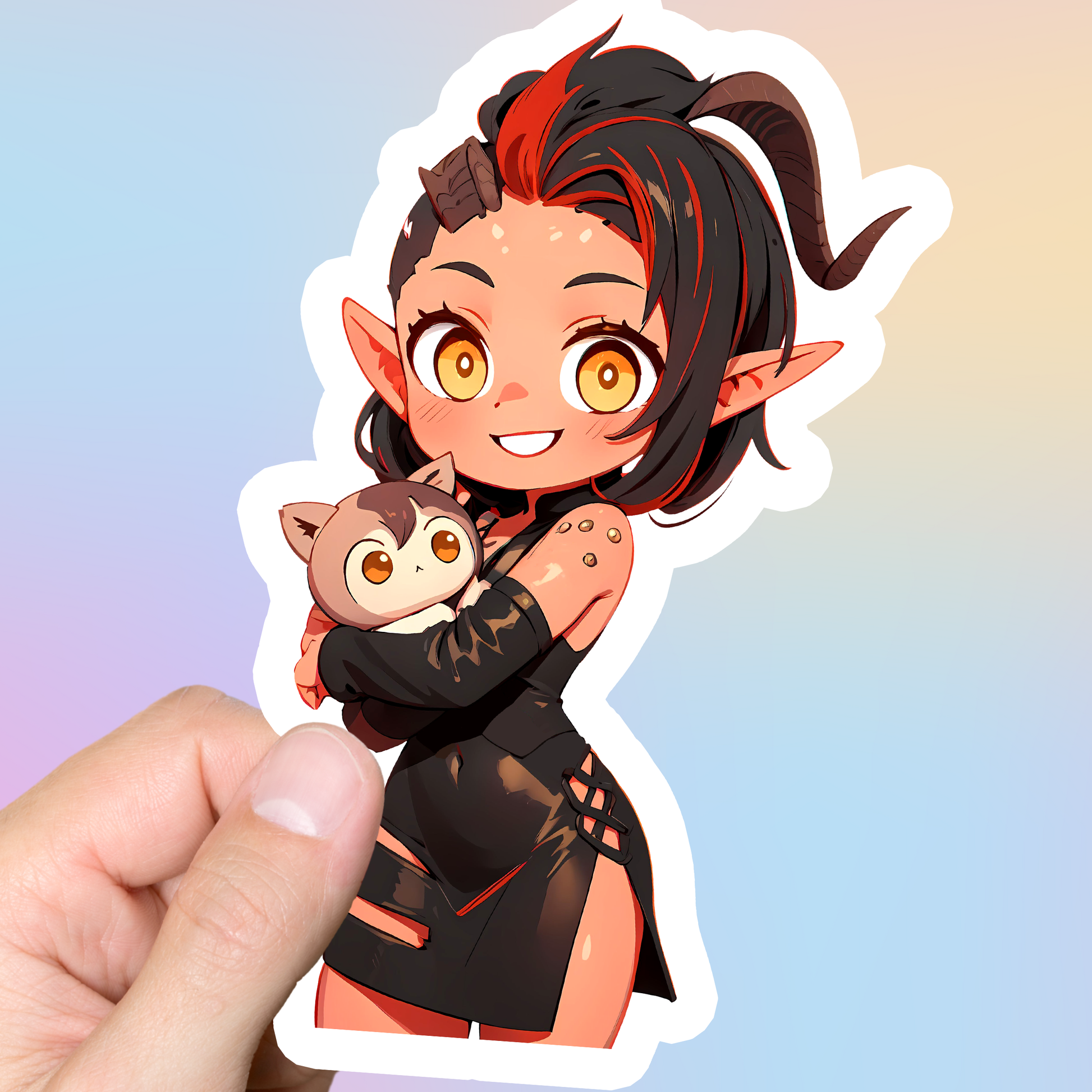 Chibi Karlach Cute OwlBear Sticker