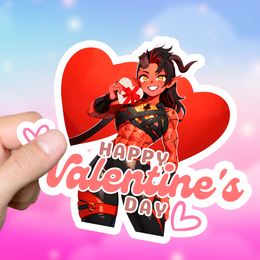 Karlach Kawaii Valentines Sticker