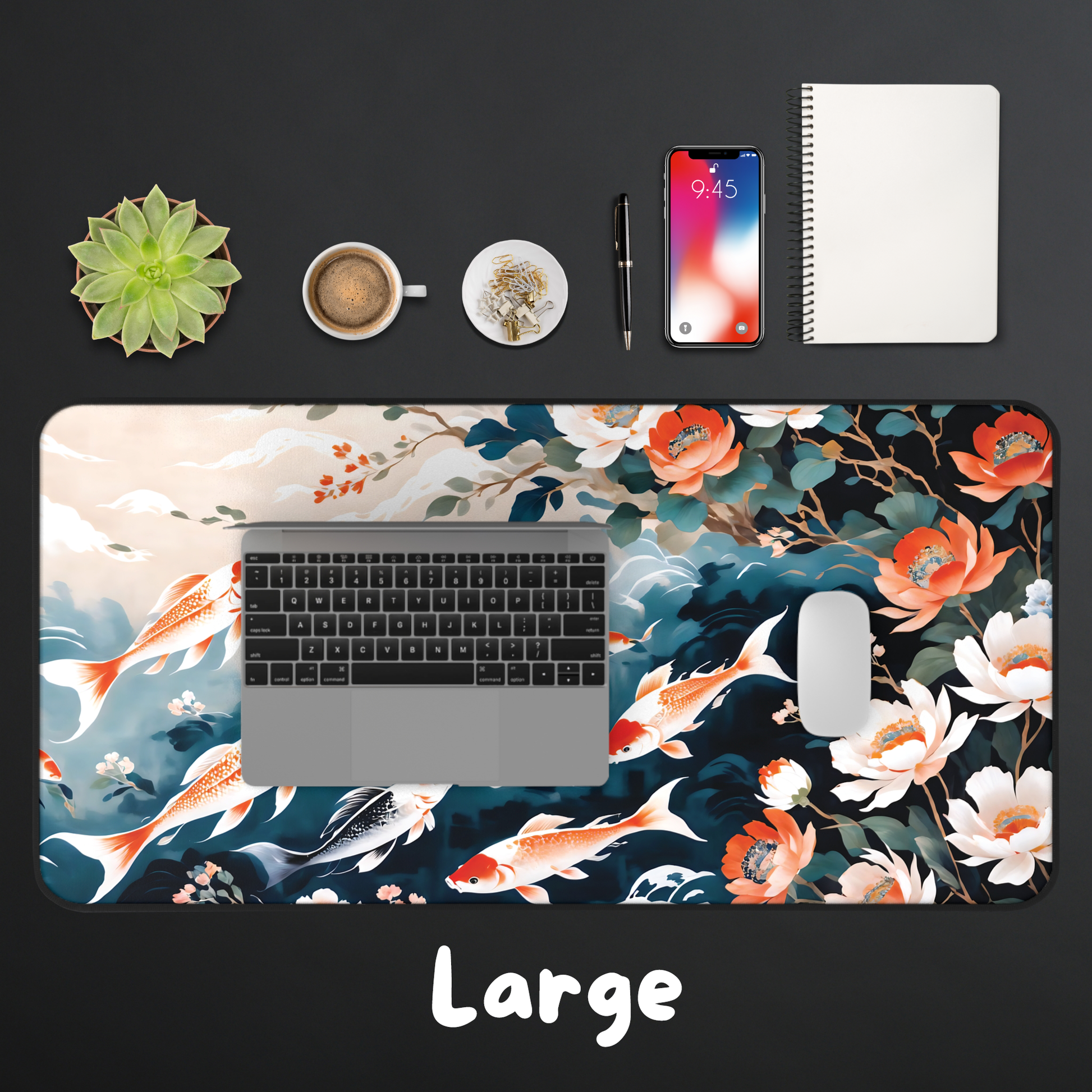 Japanese Koi Fish Desk Mat