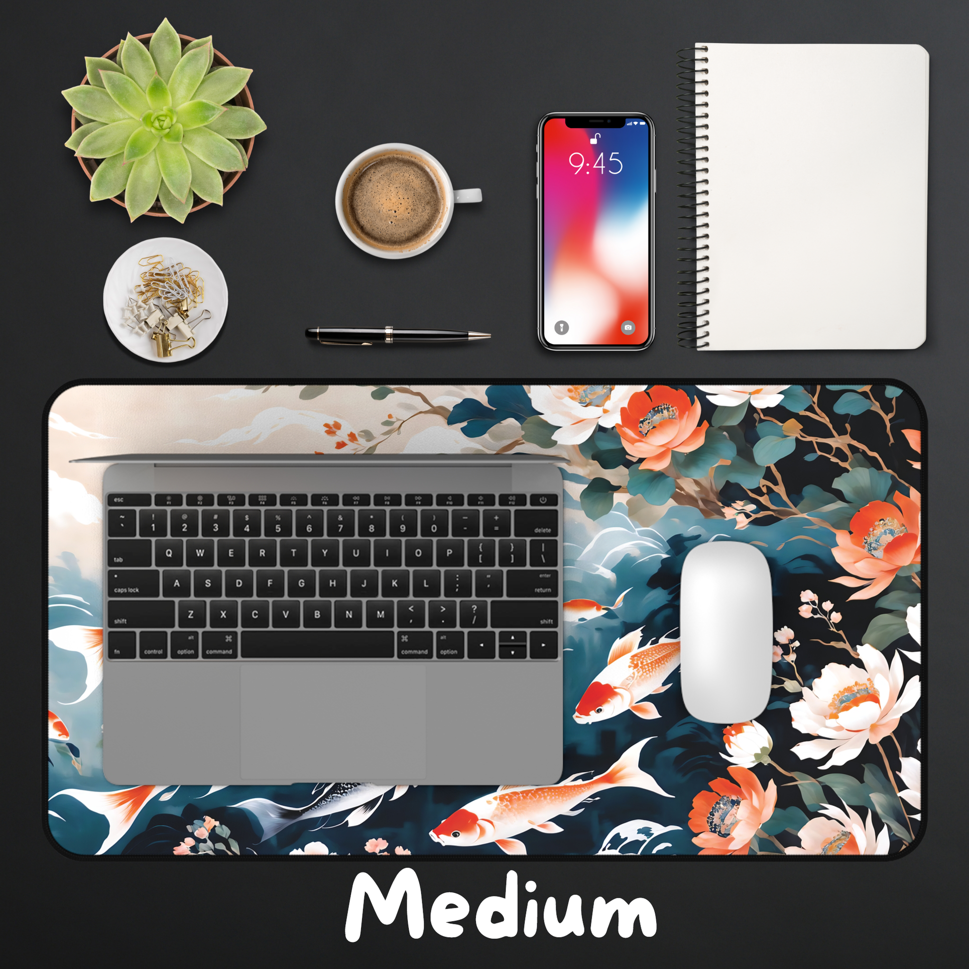 Japanese Koi Fish Desk Mat