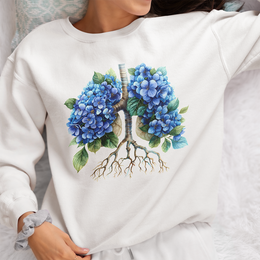 Hydrangea Lung Anatomy Sweatshirt