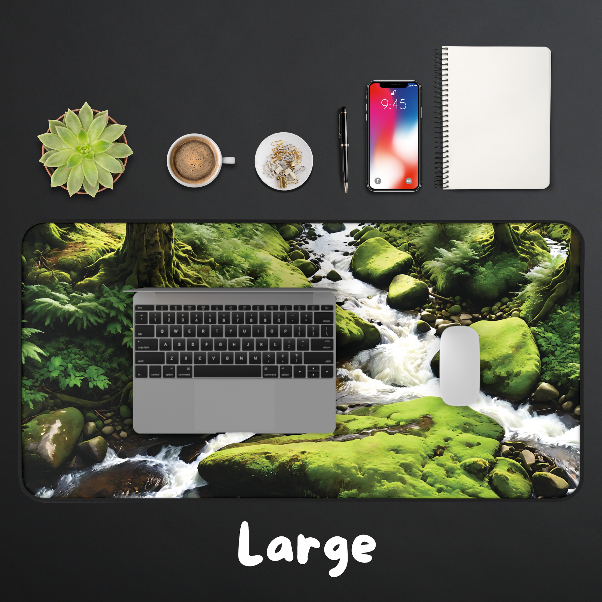 Mossy Forest River Desk Mat