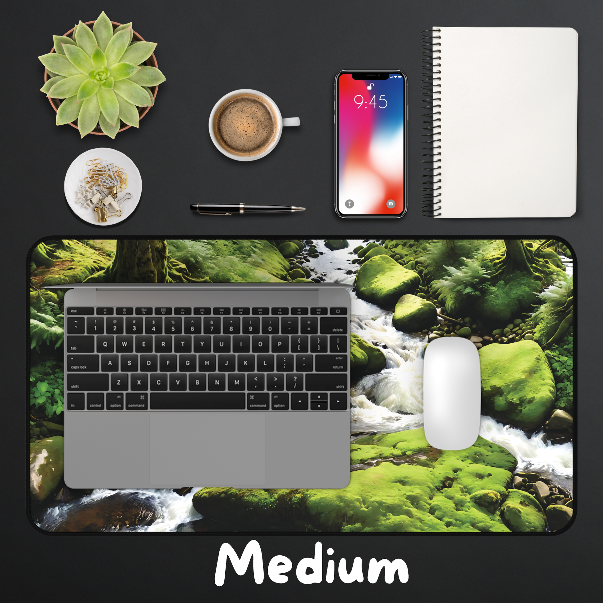 Mossy Forest River Desk Mat