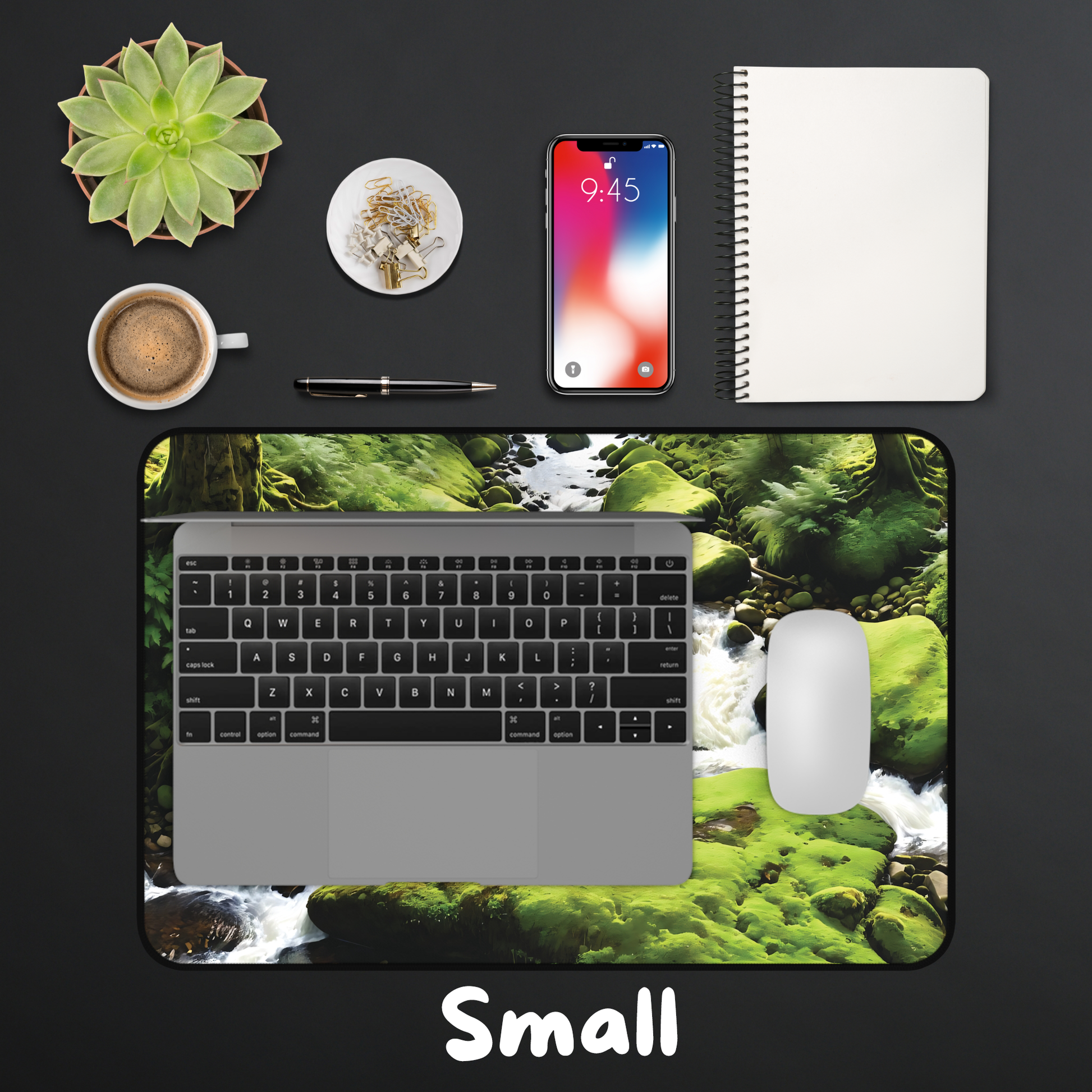Mossy Forest River Desk Mat