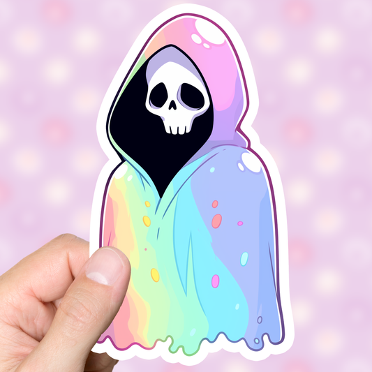 Rainbow Pastel Reaper Sticker