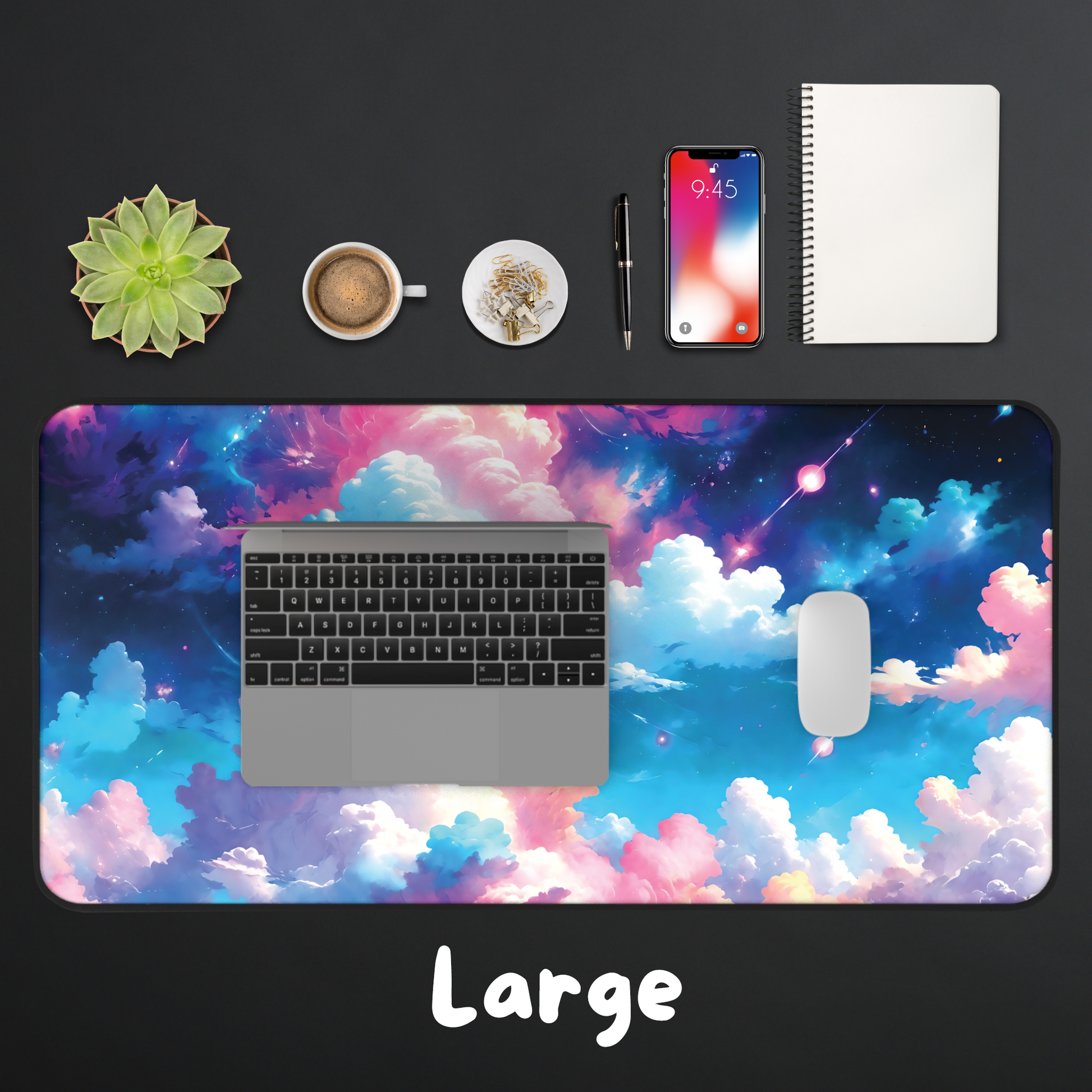 Pastel Clouds Desk Mat