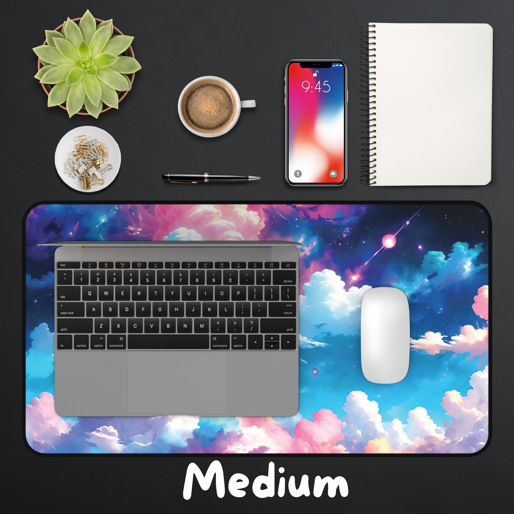 Pastel Clouds Desk Mat