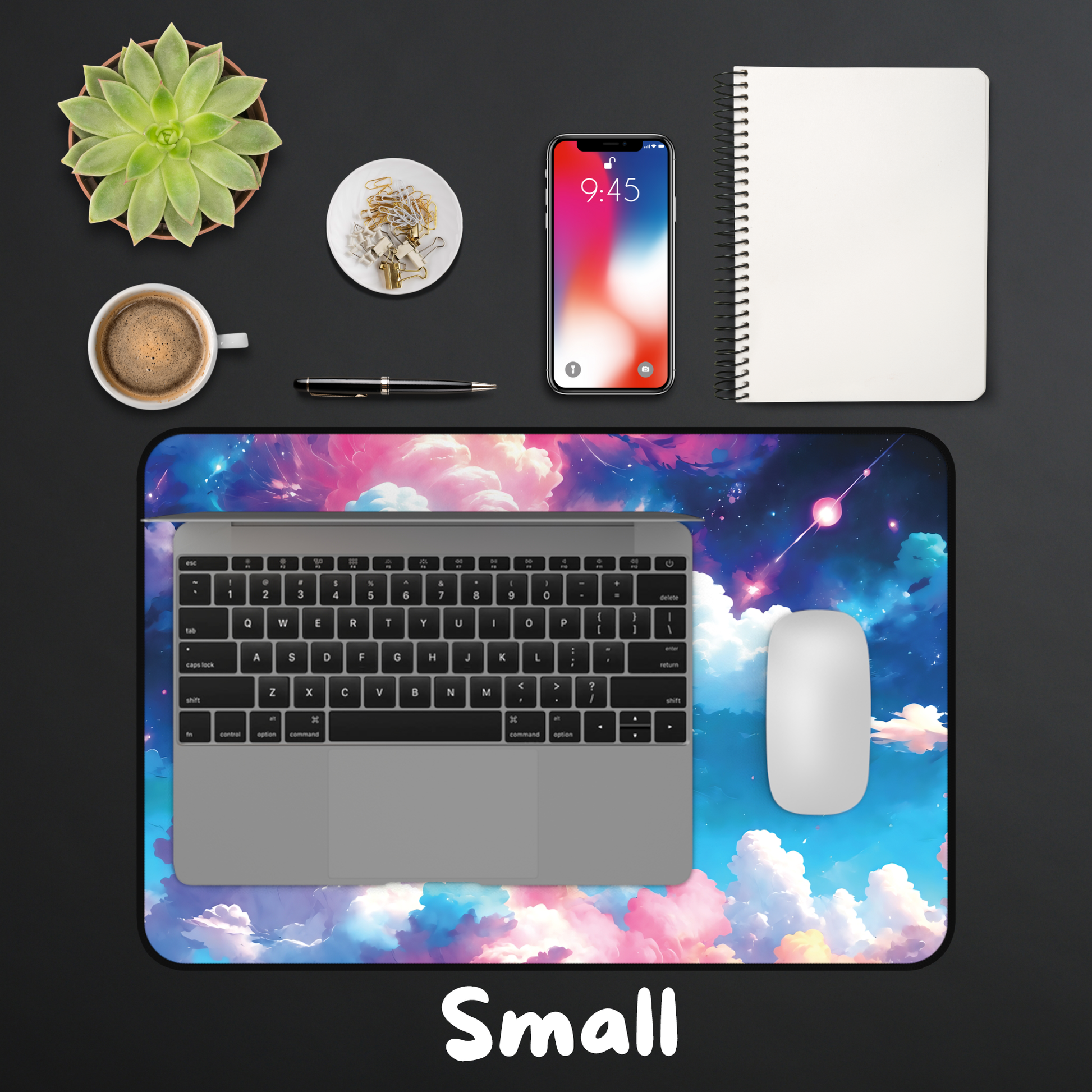 Pastel Clouds Desk Mat