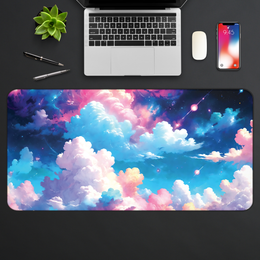 Pastel Clouds Desk Mat