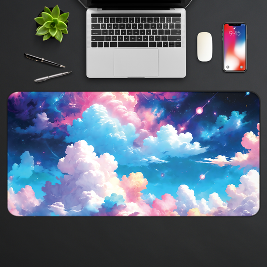 Pastel Clouds Desk Mat