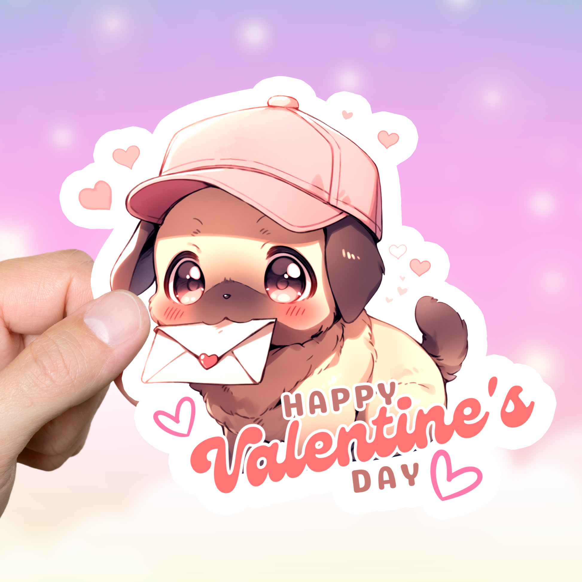 Cute Puppy Valentines Sticker