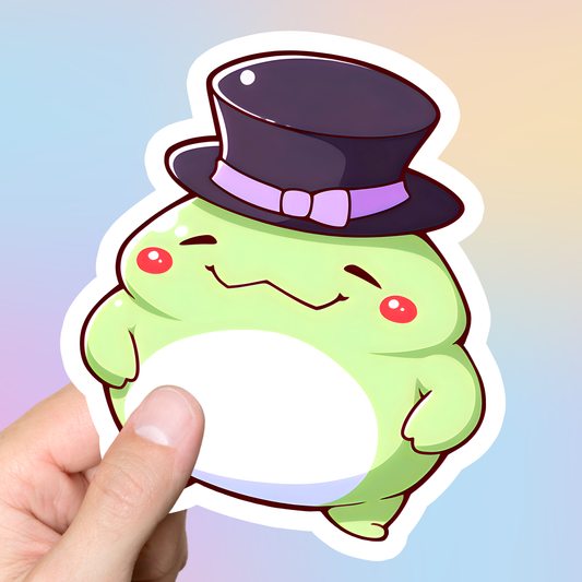 Froggy Top Hat Sticker