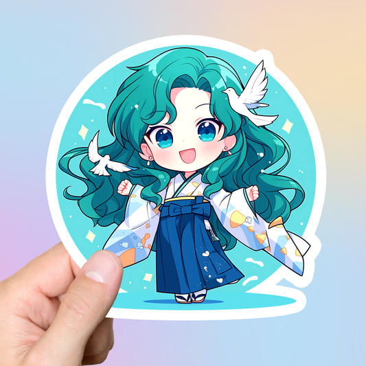 Michiru Kawaii Kimono Sticker