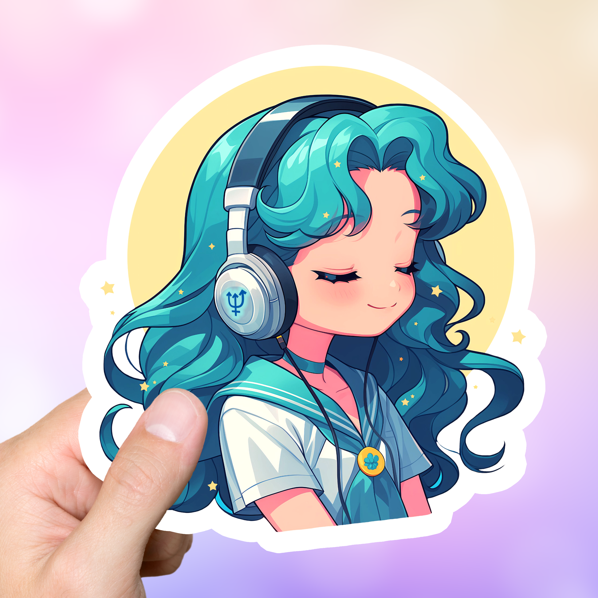 Michiru Kaiou Chibi Lofi Sticker