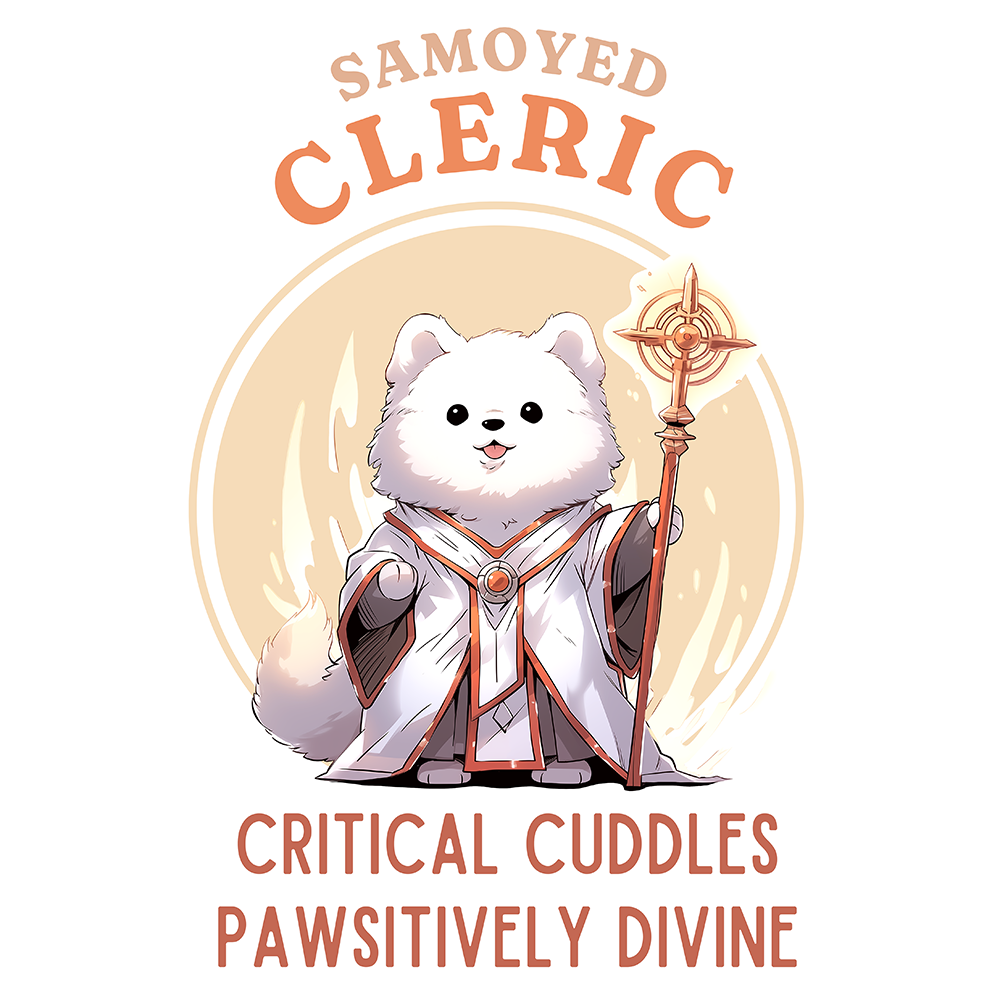 Samoyed Cleric DND T-Shirt