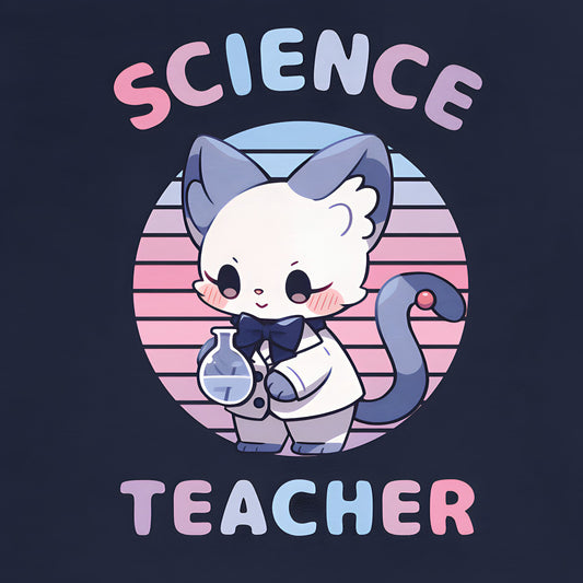 Science Teacher Cute Cat Gift T-Shirt