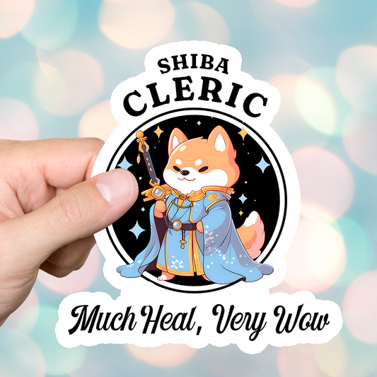 Shiba Cleric DND Sticker