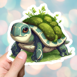 Cute Mossy Turtle Sticker